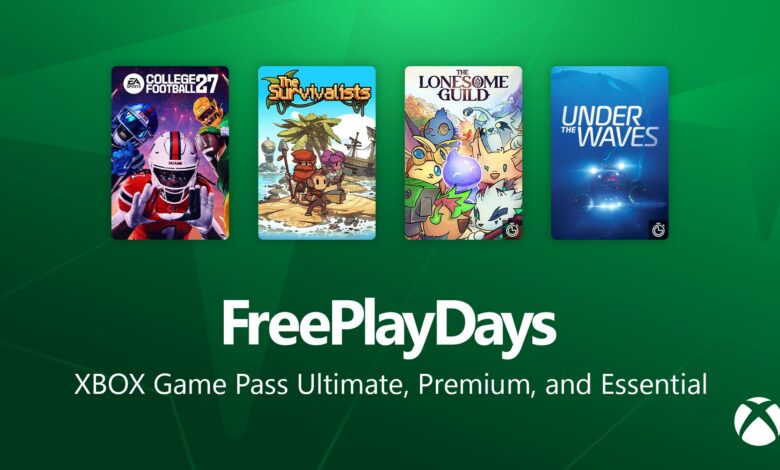Free Play Days – EA Sports College Football 27, The Survivalists, The Lonesome Guild, and Under The Waves Free Play Days – EA Sports College Football 27, The Survivalists, The Lonesome Guild, and Under The Waves