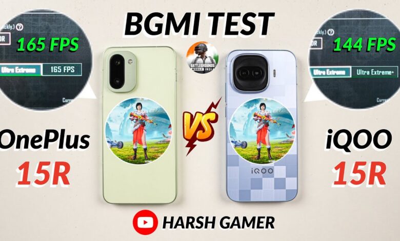 iQOO 15R vs OnePlus 15R Detailed BGMI Test – 144 FPS vs 165 FPS Who Wins? π€ iQOO 15R vs OnePlus 15R Detailed BGMI Test – 144 FPS vs 165 FPS Who Wins? π€
